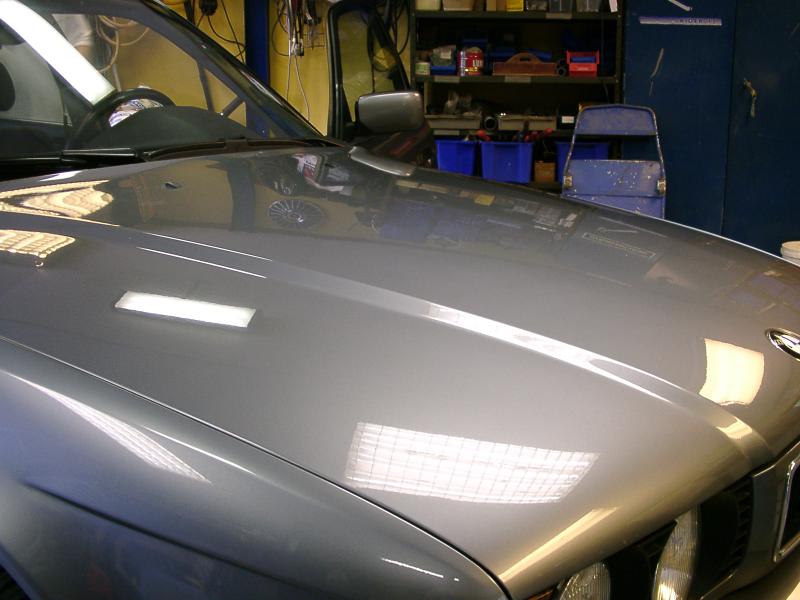 Detalj av polerad lack