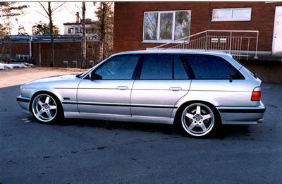 Så här skulle bilen sett ut om det varit 19" Hamann fälgar...