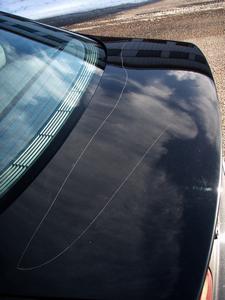 Blev tvunget att lacka om det mesta av bilen.