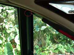 Reparation av bakdörr sidogardin E38