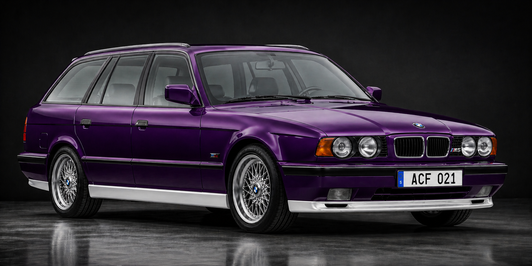 BMW E34 M5 5-d touring framifrån