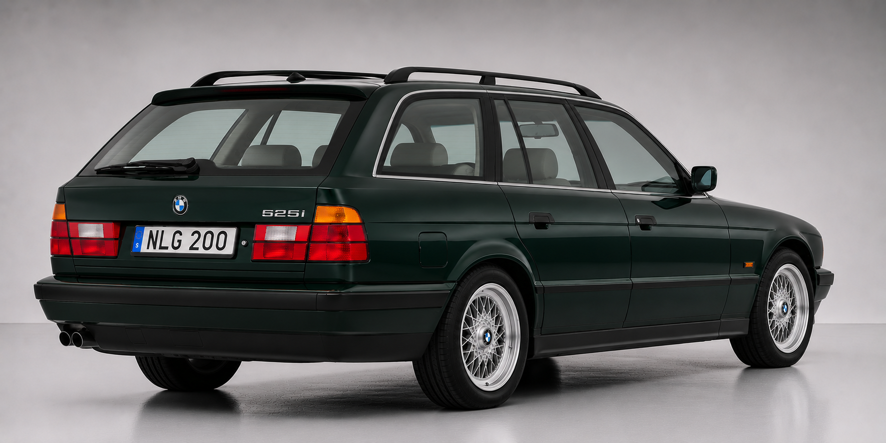 BMW E34 5-d touring bakifrån