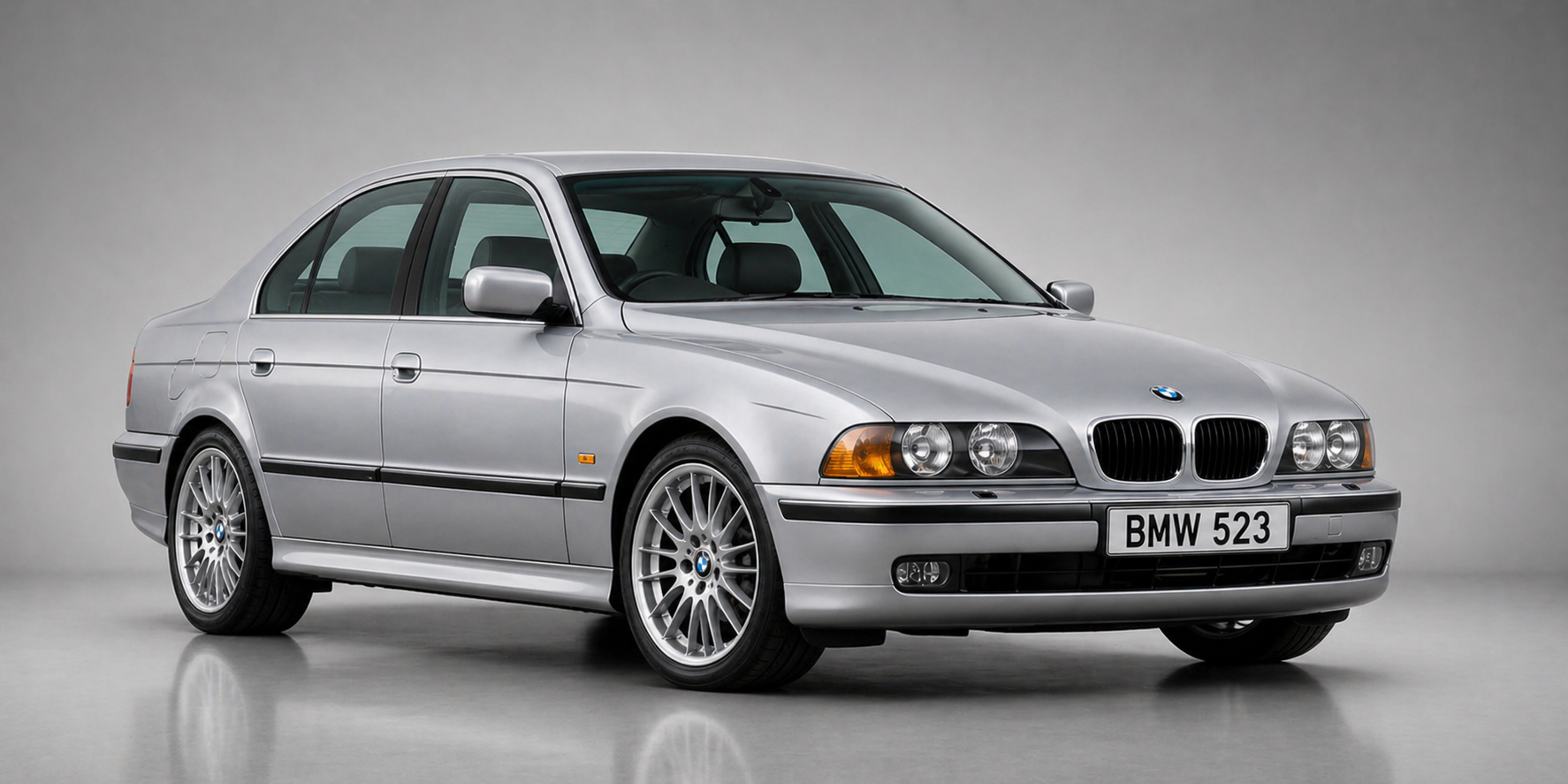 BMW E39 4-d sedan framifrån 1996–2000