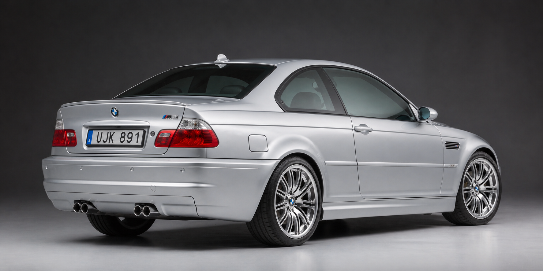 BMW E46 M3 coupé bakifrån