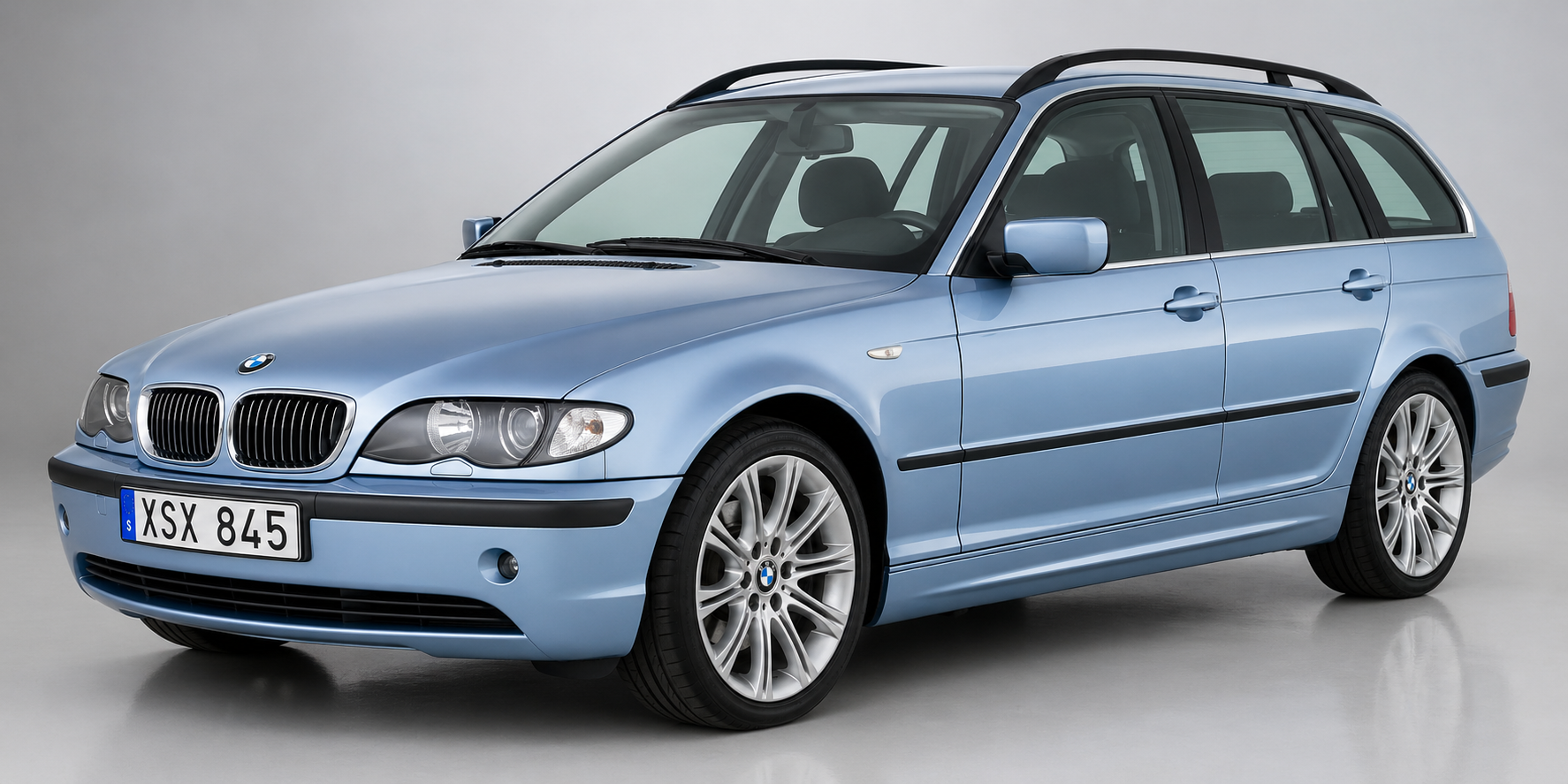 BMW E46 touring framifrån