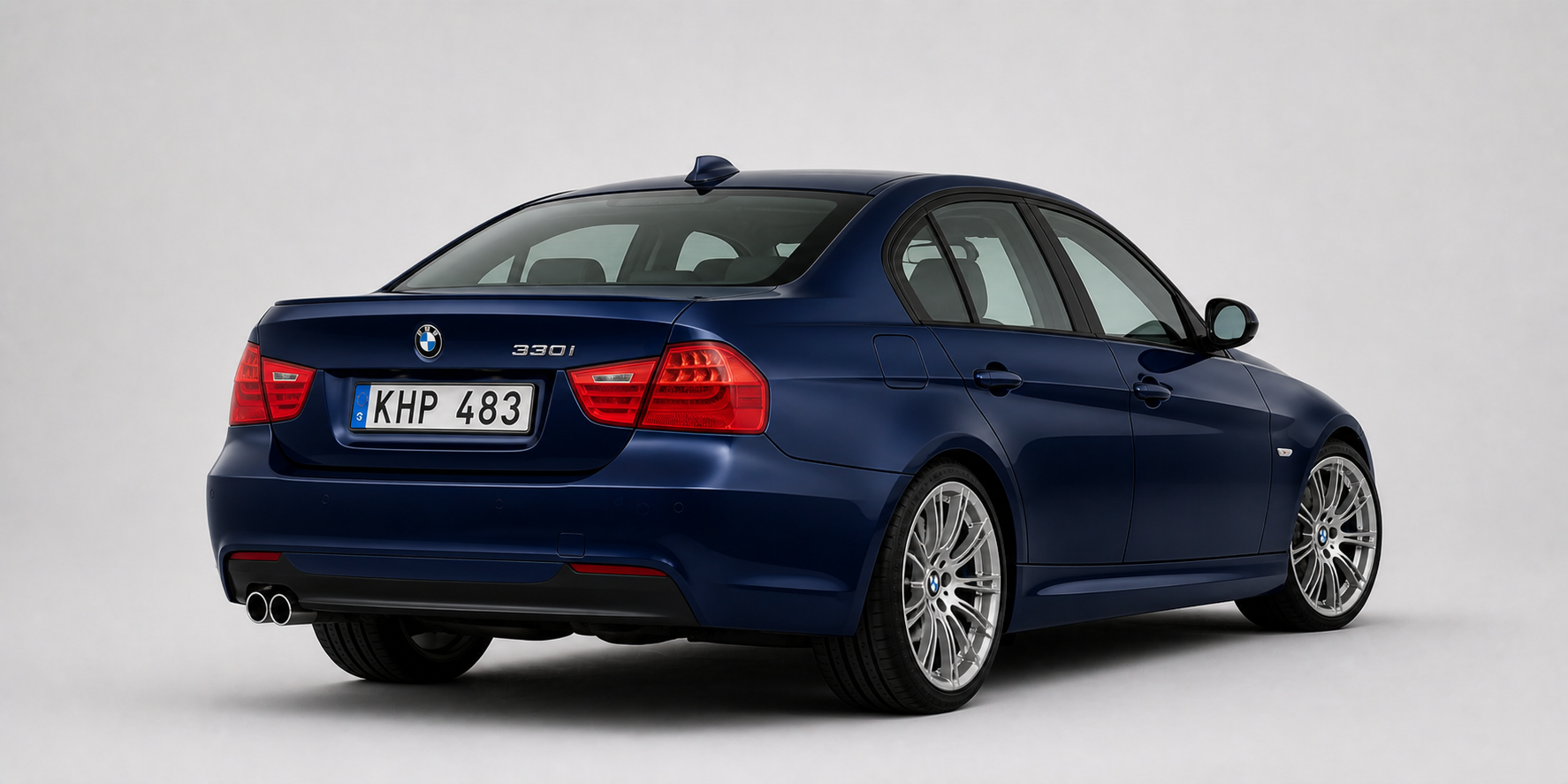 BMW E90 4-d sedan bakifrån