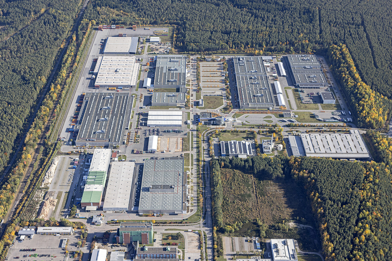 Flygvy över BMW Group Werk Wackersdorf