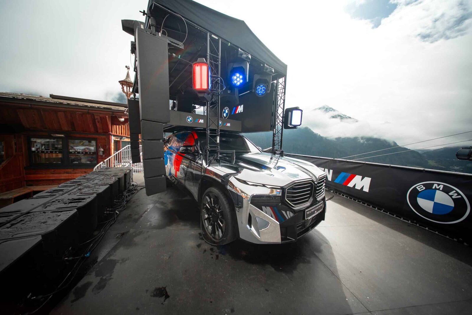 BMW XM Label Soundmachine under Electric Mountain Festival i Sölden, Österrike