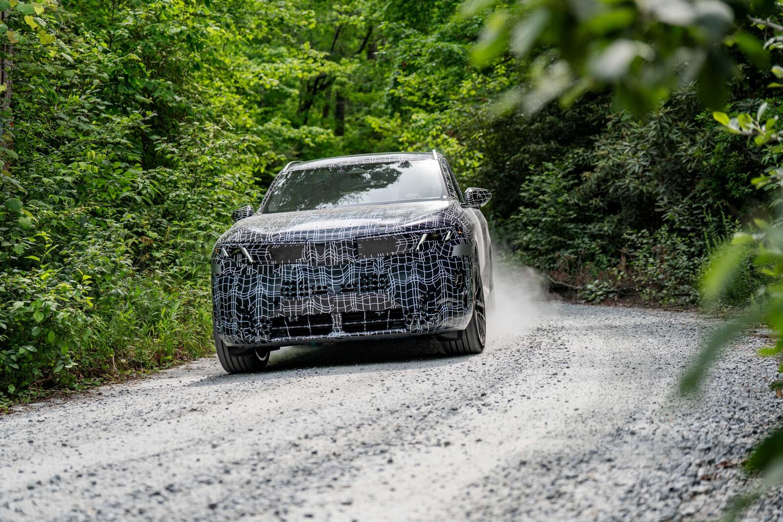 Kamouflerad prototyp av nya BMW X5 G65 under sluttest i Spartanburg