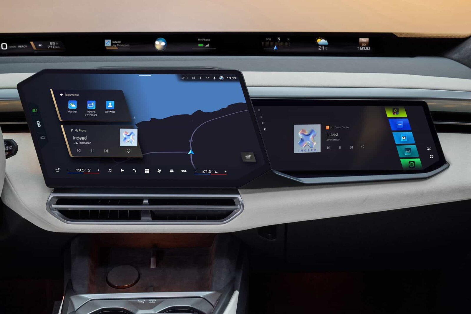 BMW iX5 interiör med Panoramic iDrive