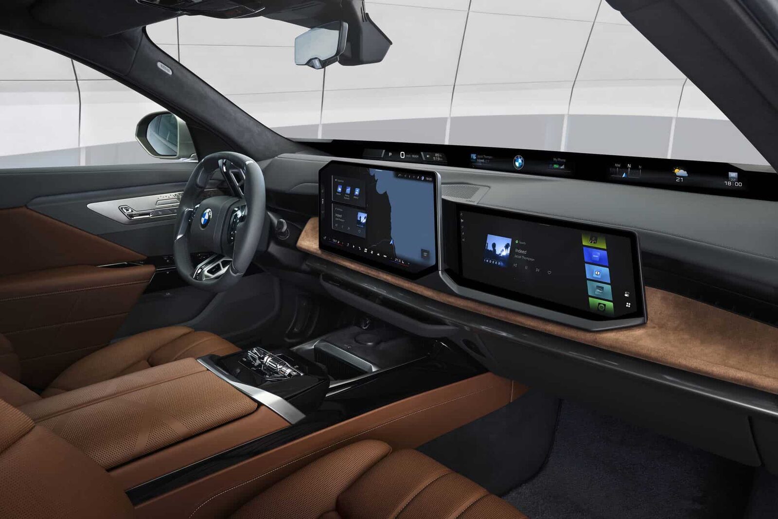 Interi&ouml;ren i nya BMW 7-serien med Panoramic iDrive