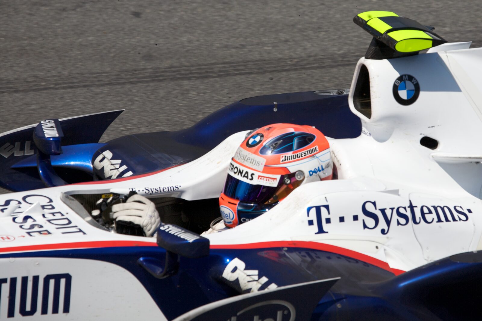 Robert Kubica kör BMW Sauber F1.08 under Kanadas Grand Prix 2008
