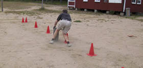 Hjulslalom.